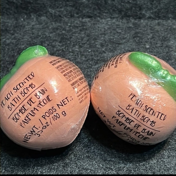 5/$20 B•Pure Set of Two “Georgia” Peach Shaped Scented Bath Bomb - Picture 3 of 10